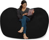 Huge Bean Bag Sofa 7 Feet With Memory Foam Filler - Black
