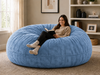7-Foot Giant Bean Bag Chair + 80 lb Premium Filling Included