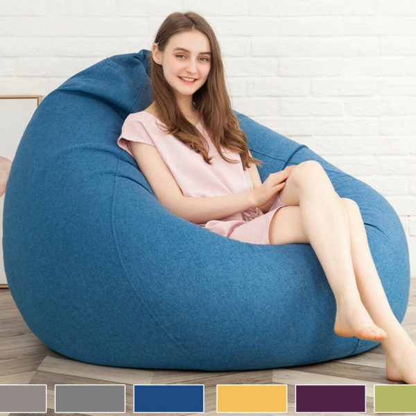 4ft Large Linen Bean Bag Chair (Fillers are Included)