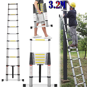Compact Telescoping Attic Access Folding Ladder Loft Stairs - BRANDNMART