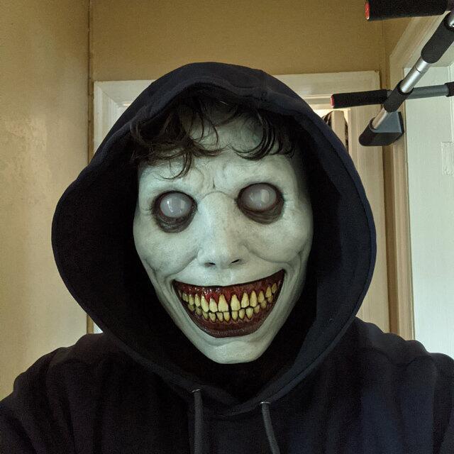 Halloween Scary White Eyed Demon Mask - BRANDNMART