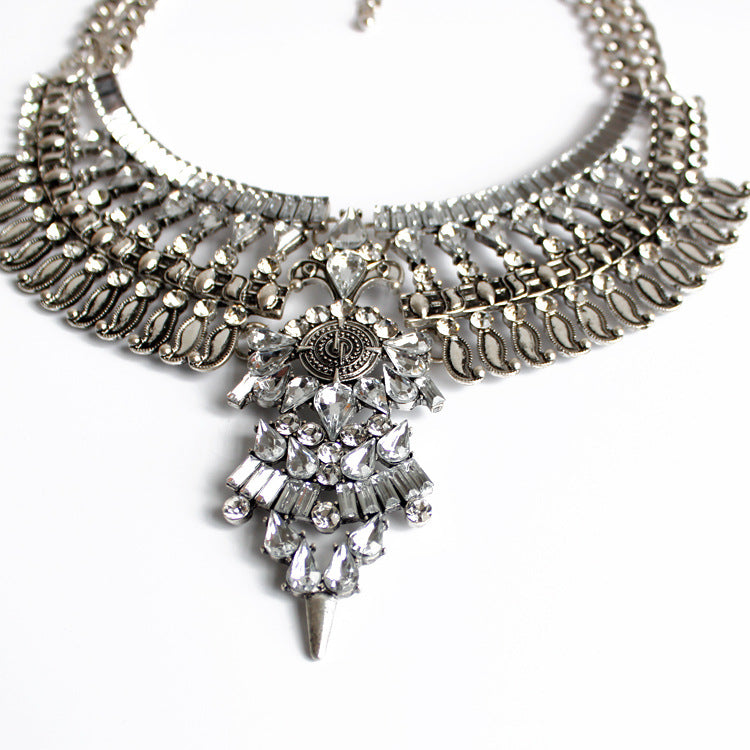 Alloy Diamond Crystal Necklace - BRANDNMART