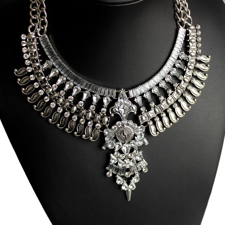 Alloy Diamond Crystal Necklace - BRANDNMART