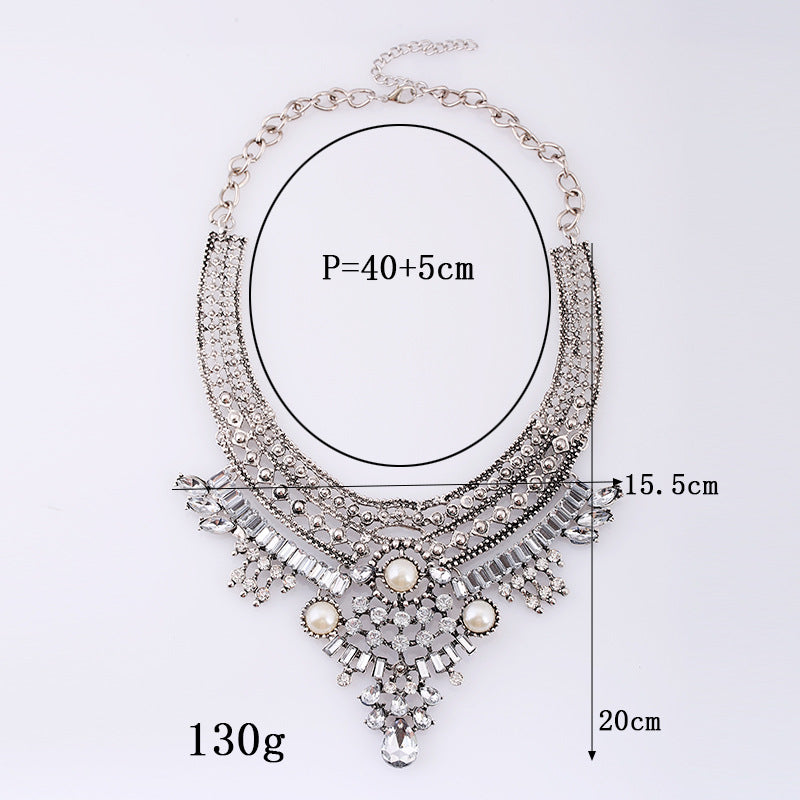 Alloy Diamond Crystal Necklace - BRANDNMART