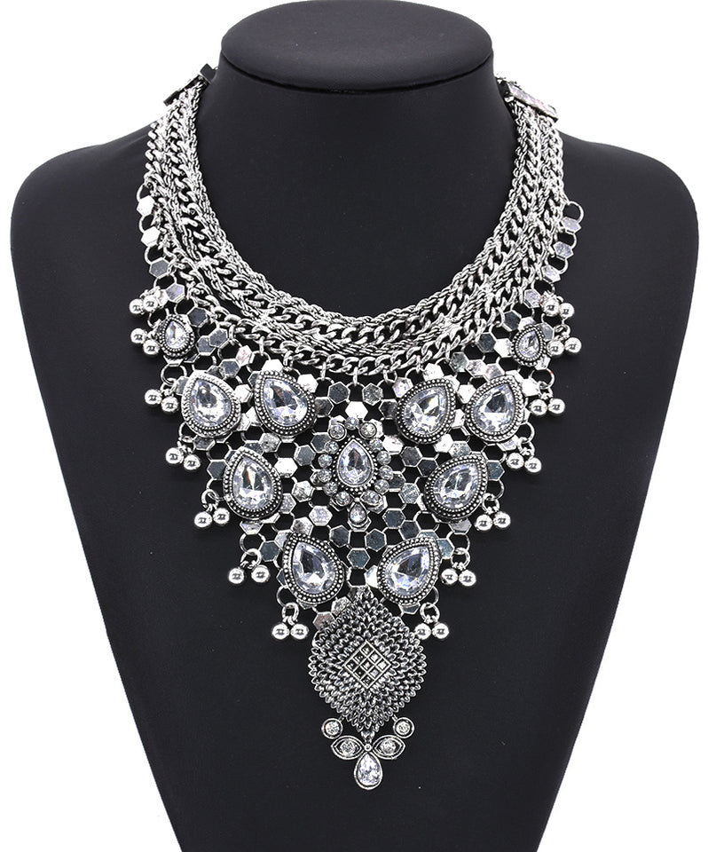 Alloy Diamond Crystal Necklace - BRANDNMART