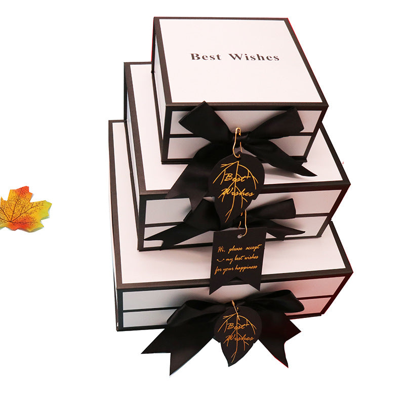 Clamshell Gift Box Lipstick Cosmetics White Packaging Box Square Gift Box - BRANDNMART