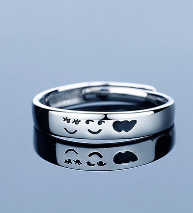 Silver Boys And Girls Wedding Customized Rings Valentine's Day Gifts - BRANDNMART