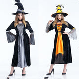 Women Scary Witch Costumes Adult Sorceress Cosplay Costume For Halloween Carnival Fancy Dress Women Magic Moment Costume - BRANDNMART