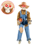 Halloween Luminous Skull Skeleton Decoration Guitarist With Light Up Eye