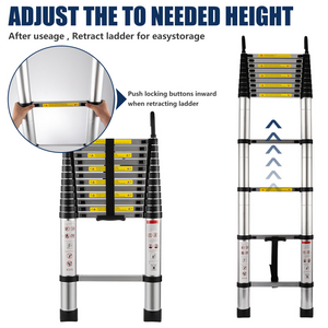 Compact Telescoping Attic Access Folding Ladder Loft Stairs - BRANDNMART