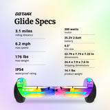 Gotrax Glide Bluetooth LED Hoverboard 6.5" 6.2Mph丨3.1Miles Range