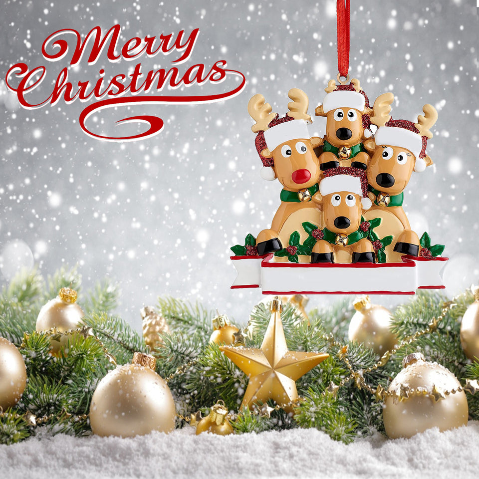 Christmas Reindeer Family Cute Home Pendant
