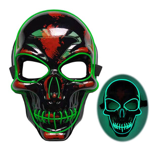 Halloween Skeleton LED Glow Scary Mask - BRANDNMART