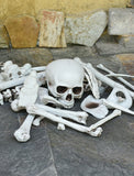 Halloween Skeleton Bones 28pcs Halloween Prop Skeleton Skull Haunted House Horror Accessory Party Decorations Tricky Bones Skull - BRANDNMART