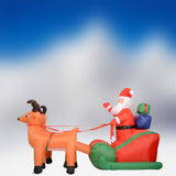 Christmas Inflatable Santa Claus Deer Cart Decorations