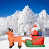 Christmas Inflatable Santa Claus Deer Cart Decorations