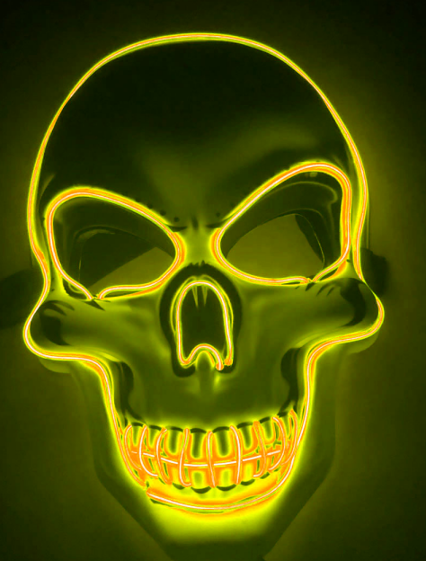 Halloween Skeleton LED Glow Scary Mask - BRANDNMART