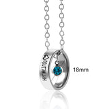 Engraved His Crazy Her Weirdo Ring Set Pendant Crystal Charm Couple Necklace - BRANDNMART