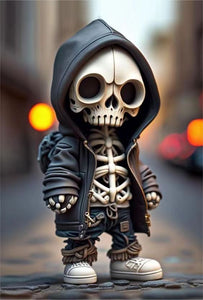 Halloween Cool Skeleton Figurines Halloween Skeleton Doll Resin Ornament Home Decor - BRANDNMART