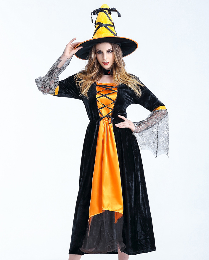 Women Scary Witch Costumes Adult Sorceress Cosplay Costume For Halloween Carnival Fancy Dress Women Magic Moment Costume - BRANDNMART