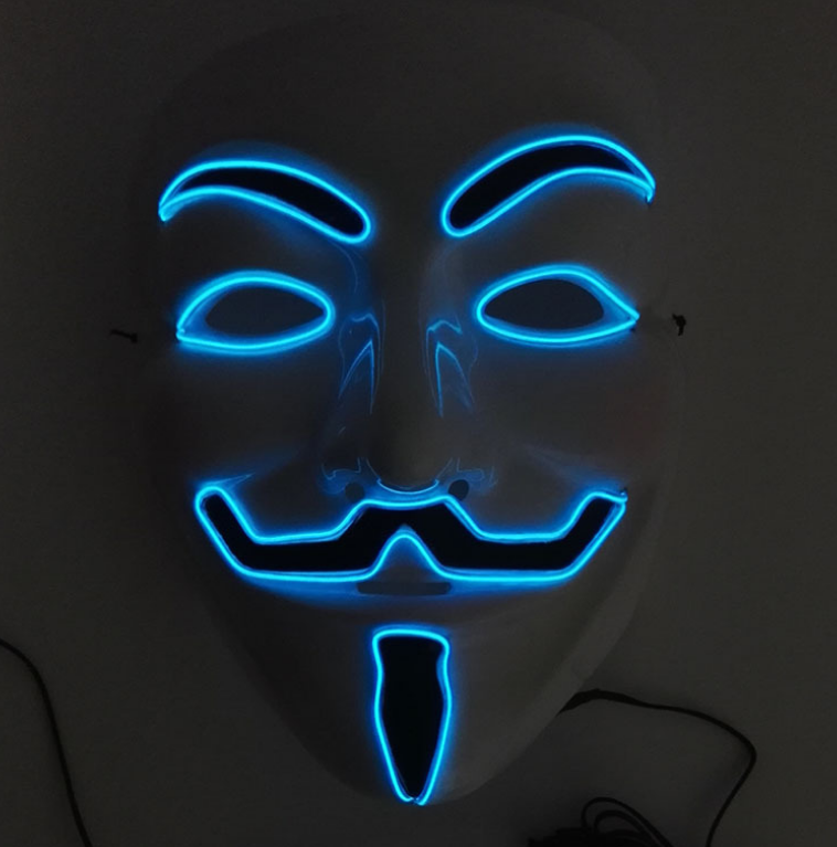 New LED Guy Fawkes Mask - BRANDNMART