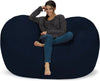 Huge Bean Bag Sofa 7 Feet With Memory Foam Filler - Navy Blue