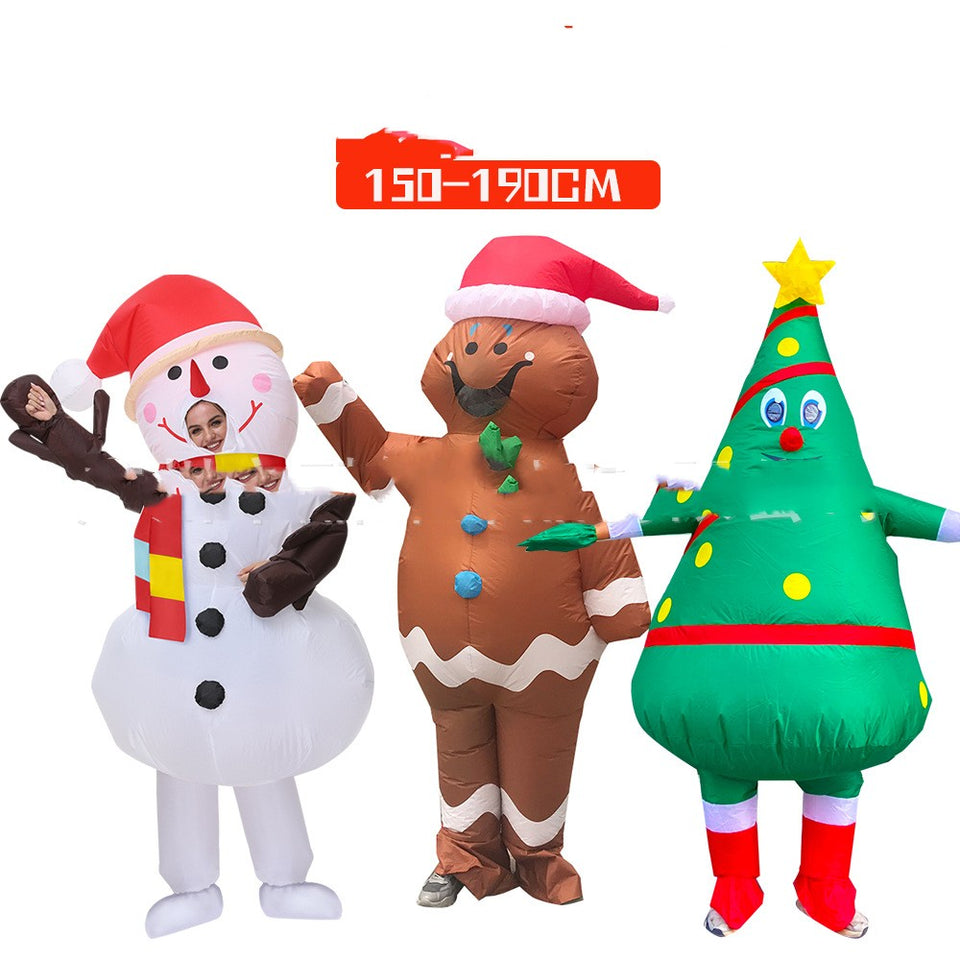 Christmas Old Man Snowman Gingerbread Man Inflatable Clothing