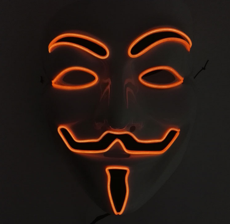 New LED Guy Fawkes Mask - BRANDNMART