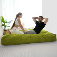 Giant Convertible Bean Bag Chair Extra Large Size With Memory Foam Filler, Folds From Chair To Mattress