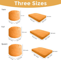 Giant Convertible Bean Bag Chair Extra Large Size With Memory Foam Filler, Folds From Chair To Mattress