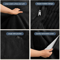 Giant Convertible Bean Bag Chair Extra Large Size With Memory Foam Filler, Folds From Chair To Mattress