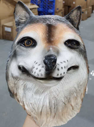Werewolf Costume Party Mask Halloween Simulation Animal Rotate Headwear Costume Wolf Face Masks Cosplay - BRANDNMART