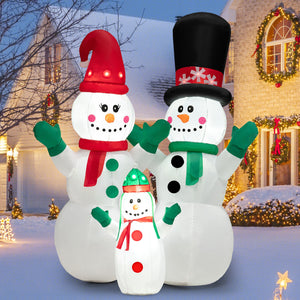 Brandnmart 6FT Christmas Inflatables Snowman Outdoor Yard Decorations with LED Lights