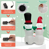 Brandnmart 6FT Christmas Inflatables Snowman Outdoor Yard Decorations with LED Lights