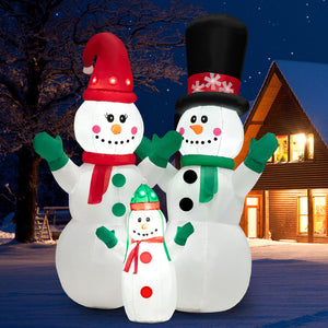 Brandnmart 6FT Christmas Inflatables Snowman Outdoor Yard Decorations with LED Lights