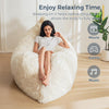 3 in 1 Bean Bag Chair, Giant Bean Bag Sofa Bed, Floor Mattress with High-Density Foam Filling, Bean Bag Chair for Adult