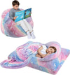 Bean Bag Chair Bed for Kids, Convertible Fairy and Dinosaur Bean Bag Folds from Lazy Chair to Floor Mattress Bed