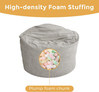 Giant Convertible Bean Bag Chair Extra Large Size With Memory Foam Filler, Folds From Chair To Mattress