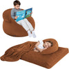 Bean Bag Chair Bed for Kids, Convertible Fairy and Dinosaur Bean Bag Folds from Lazy Chair to Floor Mattress Bed