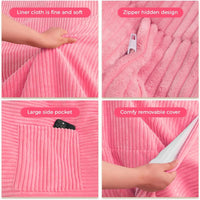 Giant Convertible Bean Bag Chair Extra Large Size With Memory Foam Filler, Folds From Chair To Mattress