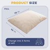 3 in 1 Bean Bag Chair, Giant Bean Bag Sofa Bed, Floor Mattress with High-Density Foam Filling, Bean Bag Chair for Adult