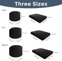 Giant Convertible Bean Bag Chair Extra Large Size With Memory Foam Filler, Folds From Chair To Mattress