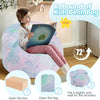 Bean Bag Chair Bed for Kids, Convertible Fairy and Dinosaur Bean Bag Folds from Lazy Chair to Floor Mattress Bed