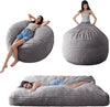 Giant Bean Bag Chair Bed for Adults, Convertible Beanbag Folds from Lazy Chair to Floor Mattress Bed
