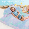 Bean Bag Chair Bed for Kids, Convertible Fairy and Dinosaur Bean Bag Folds from Lazy Chair to Floor Mattress Bed