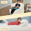 Bean Bag Chair Bed for Kids, Convertible Fairy and Dinosaur Bean Bag Folds from Lazy Chair to Floor Mattress Bed