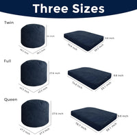 Giant Convertible Bean Bag Chair Extra Large Size With Memory Foam Filler, Folds From Chair To Mattress