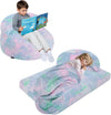 Bean Bag Chair Bed for Kids, Convertible Fairy and Dinosaur Bean Bag Folds from Lazy Chair to Floor Mattress Bed