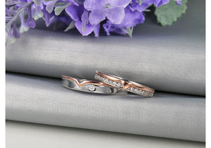 925 Sterling Silver Romantic Couple Rings For Men And Women - BRANDNMART