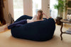 Huge Bean Bag Sofa 7 Feet With Memory Foam Filler - Navy Blue